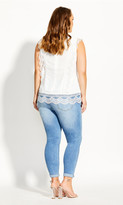 Thumbnail for your product : City Chic Lace Folly Top - ivory
