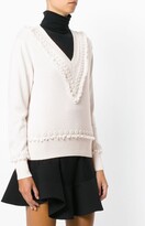 Thumbnail for your product : Barrie Romantic Timeless cashmere V neck pullover