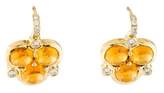 Thumbnail for your product : Temple St. Clair 18K Diamond-Accented Amber Trio Drop Earrings yellow 18K Diamond-Accented Amber Trio Drop Earrings