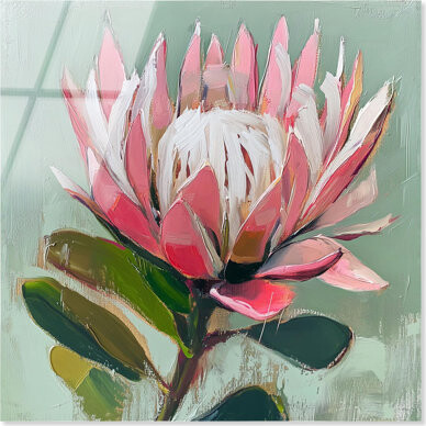 Art Remedy Royal Decree in Pink Botanical Art Acrylic Print