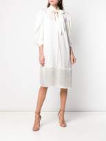 Thumbnail for your product : Magda Butrym fringed tie neck dress