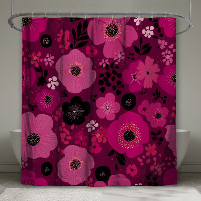 East Urban Home Flowers Shower Curtain - Floral Bathroom Decor Bohemian Boho