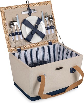 St Louis Blues - Coronado Canvas and Willow Basket Tote – PICNIC TIME  FAMILY OF BRANDS