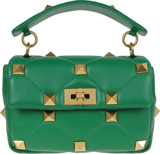 Valentino by Mario Valentino Gigi Army Green Smooth Leather Satchel Bag  $1195