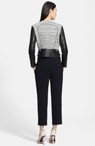 Thumbnail for your product : Nina Ricci Tweed & Leather Moto Jacket