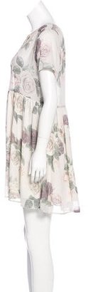 Anine Bing Floral Print Mini Dress