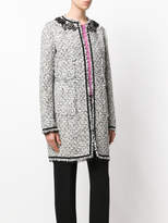 Thumbnail for your product : Giambattista Valli bouclé coat with floral appliqué