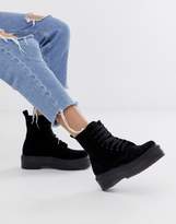 Thumbnail for your product : Office Atomize black suede flat ankle boot