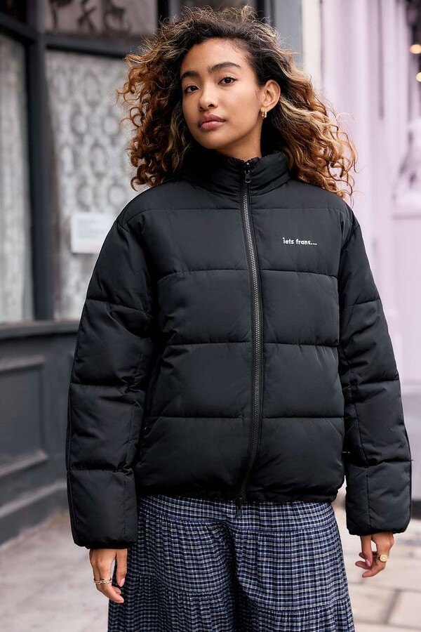 iets iets Black Longline Thermore Puffer Coat