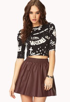 Thumbnail for your product : Forever 21 Conversation-Starting Crop Top