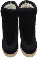 black jute low ankle boot