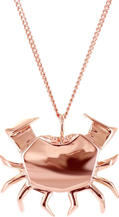 Origami Jewellery Crab Necklace Rose Gold