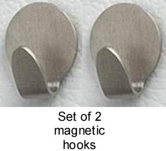 Spectrum Magnetic Hooks Set of 2 (Brushed Stainless Steel) (1.75" Diameter)