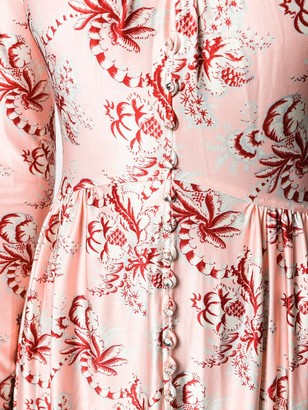 Paco Rabanne Floral-Print Long Dress