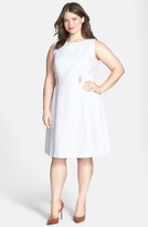 Thumbnail for your product : Tahari Textured Fit & Flare Dress (Plus Size)