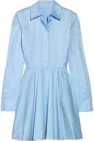 Stella Mccartney Leile Fluted Cotton-Twill Mini Dress