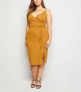 Thumbnail for your product : New Look Just Curvy Ribbed Wrap Dress