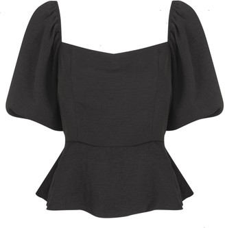 New Look Puff Sleeve Square Neck Top