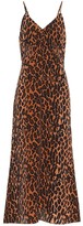 Thumbnail for your product : Miu Miu Leopard-print silk dress