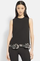 Thumbnail for your product : Christopher Kane Lace Hem Crepe Top