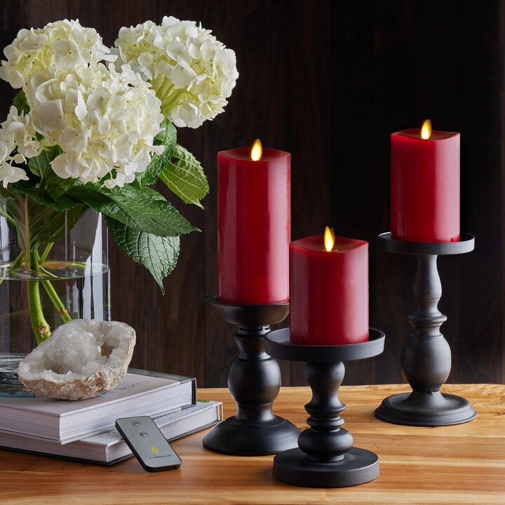 LUMINARA Flameless Candle Pillars Melted Top Unscented ShopStyle