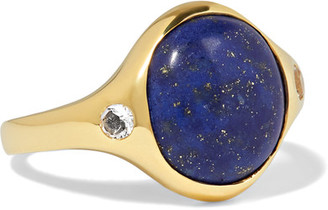 Pamela Love Essential Gold-plated, Lapis Lazuli And Topaz Ring - 6