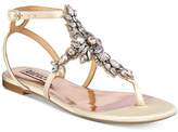Thumbnail for your product : Badgley Mischka Cara Embellished Flat Evening Sandals