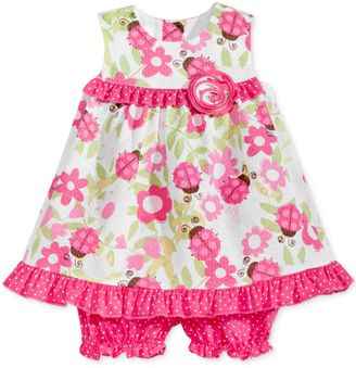 Bonnie Baby 2-Pc. Ladybug-Print Open-Back Dress and Shorts Set, Baby Girls (0-24 months)
