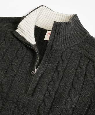 Brooks Brothers Wool-Blend Half-Zip Sweater