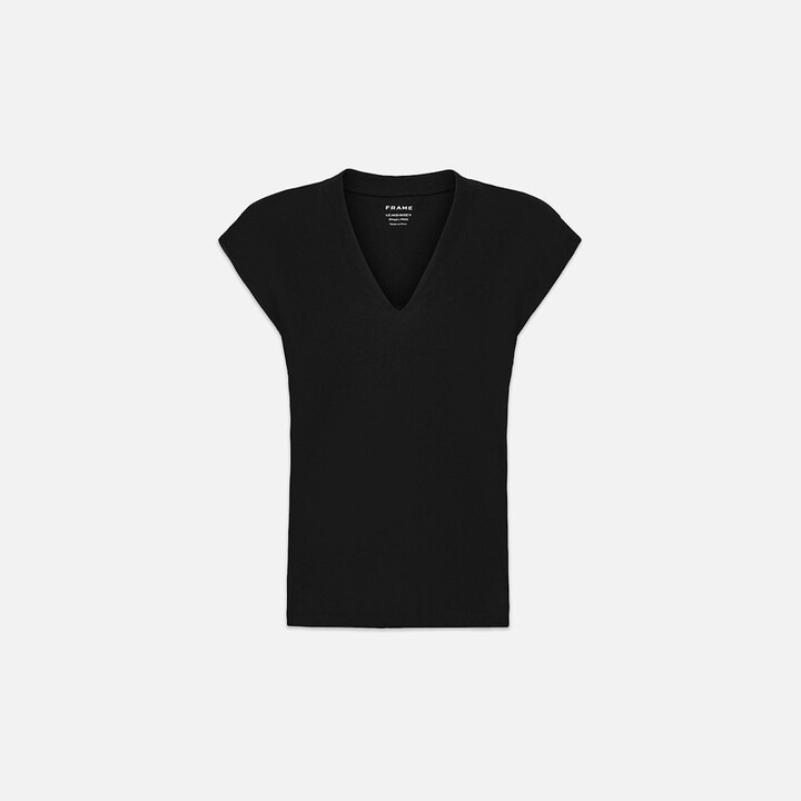 Frame Le Mid Rise V Neck T-Shirt