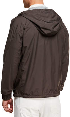 Ermenegildo Zegna Men's Puddy Reversible Wind-Resistant Jacket