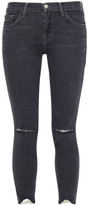 Thumbnail for your product : J Brand Cropped Distressed Low-rise Skinny Jeans