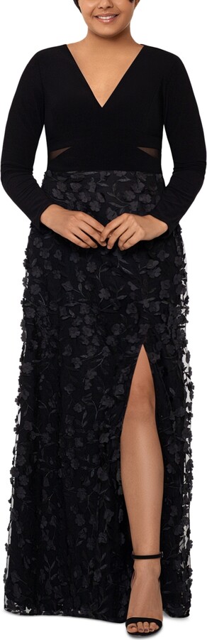xscape plus size gown