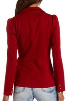 Thumbnail for your product : Charlotte Russe Woven Puff Sleeve Blazer Blazer