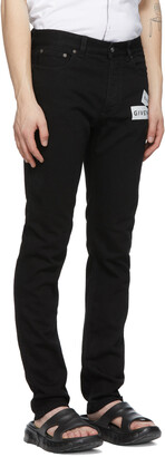 Givenchy Black Webbing Print Slim Fit Jeans