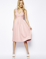 Thumbnail for your product : ASOS '50S Midi Dress With Cut Out Detail