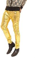 Thumbnail for your product : Idopy Men`s Night Club Party Metallic Faux Leather Pants 2XL