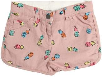 Stella McCartney Kids Pineapples Print Stretch Denim Shorts