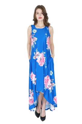 YMING Women's Criss-Back Sleeveless Floral Print Party Maxi Dress L