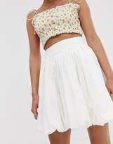 Thumbnail for your product : ASOS Design DESIGN cotton bubble mini skirt