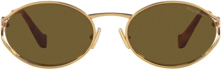 Miu Miu Eyewear Oval-Frame Sunglasses
