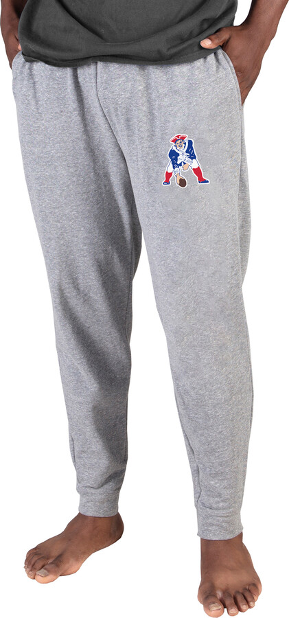 Men's Concepts Sport Gray New England Patriots Throwback Logo Mainstream Cuffed Terry Pants