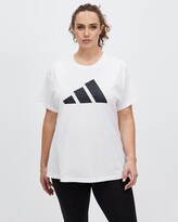 Thumbnail for your product : adidas Women's White Short Sleeve T-Shirts Sportswear Three Bar T-Shirt