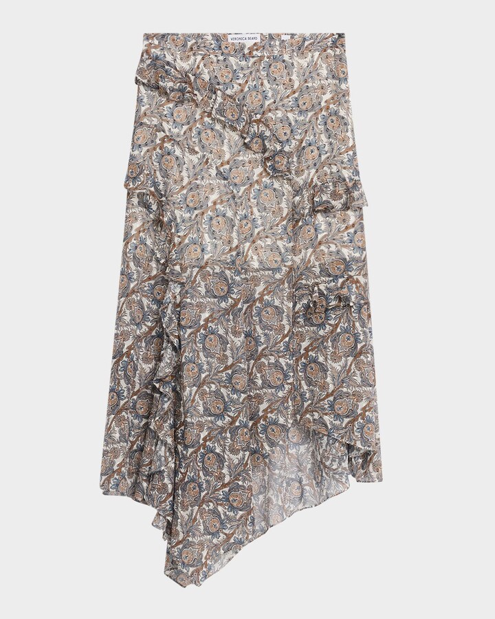 Veronica Beard Eleonora Asymmetric Slip Skirt