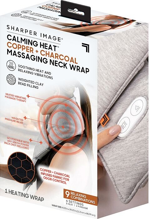 Sharper Image Calming Heat Massaging Neck Wrap