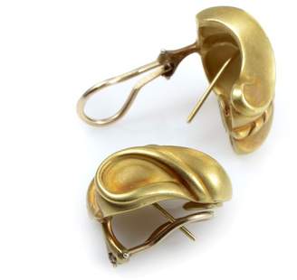 Kieselstein-Cord 18K Yellow Gold Carved Huggie Earrings