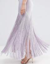 Thumbnail for your product : ASOS Fringe Maxi Dress With Deep V Back