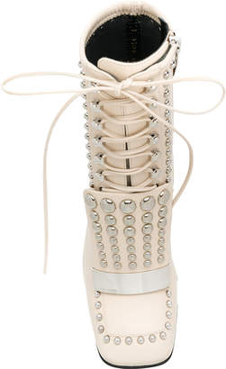 Sergio Rossi studded lace-up ankle boots