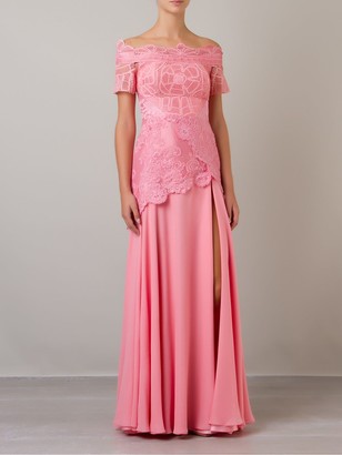 Martha Medeiros off the shoulder lace Patricia gown