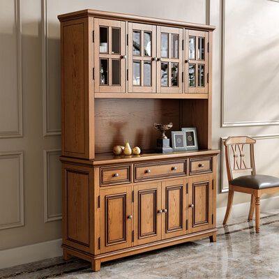 American Solid Wood Dining Room Storage Food Cabinet
